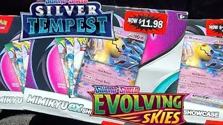 7 Mimikyu ex Showcase Boxes - Pokemon Cards Opening - Evolving Skies & Silver Tempest