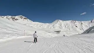 Skiing Serfaus-Fiss-Ladis, slope 160 and 162.