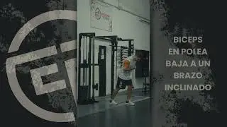 BICEPS EN POLEA BAJA A UN BRAZO INCLINADO