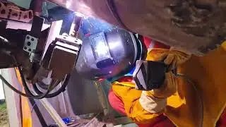 A live demonstration of automatic welding at the Sichuan-Eastern Gas pipeline Line 2  site!