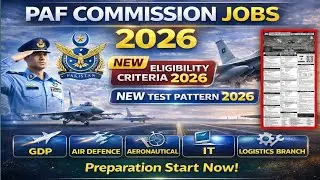PAF Commission Jobs 2026 | GDP, Air Defence,  IT & Logistics | New Test Pattern & Eligibility | JOBS