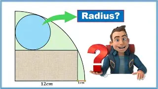 Puzzle About the Radius of Blue Shaded Circle