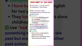 &ldquo;Have Been&rdquo; vs. &ldquo;Had Been&rdquo; | English Grammar Explained in 1 Minute!