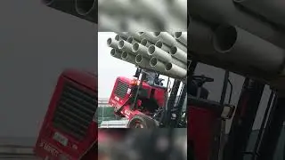 Overloading causes forklift to overturn. #machine #excavator #technology #amazing #truck #shorts