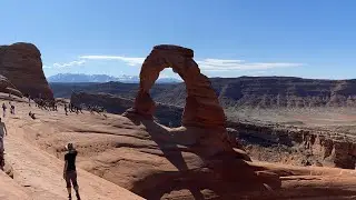 Hiking the worlds famous stone arch the Delicate Arch at arches national park in Moab Utah! 3/27/25