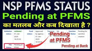 Pending at PFMS NSP ‼️| Pending at PFMS in Scholarship | Payment Pending at Bank PFMS NSP