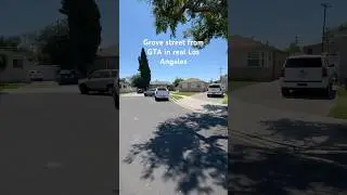 Grove street from GTA in real Los Angeles #gta #gtasanandreas #lossantos #losangeles #grovestreet