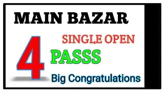 Main bazar single open 444 ✅ pass