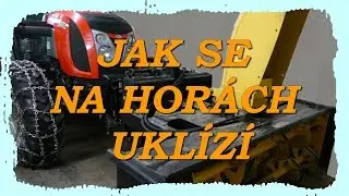 Krkonoše úklid sněhu, traktor Zetor Proxima a fréza Optima v akci