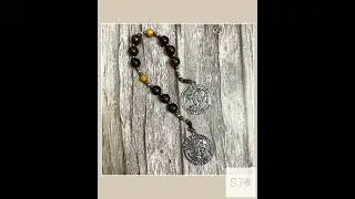 Catholic Pocket Rosary with Saint Michael metal medals, Wood Bead rosary, Rosary for Her, Catholi...