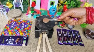 Miniature Gems Chacolate Crispy Dosa Recipe | Dairy Milk Chacolate Dosa | Miniature | Mini Dosa 