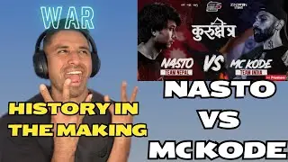 THIS WAS BRUTAL || NEPAL VS INDIA | KURUKSHETRA : NASTO VS MC KODE | HISTORICAL RAP BATTLE #reaction
