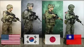 East Asia Western Bloc Loadouts 🇺🇲🇰🇷🇯🇵🇹🇼 #usa #us #korea #japan #taiwan #army #soldier #infantry