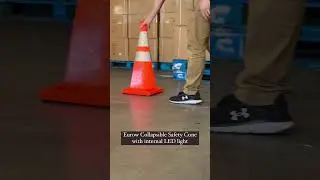 Collapsible #safety cones with LED light. 🛒 www.eurow.com #mobiledetailing #warehouse #safetyfirst