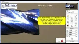 How to measure the diameter and flute depth of an end mill using the Toolmakers Microscope.