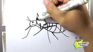 How to Draw Easy Mosquito