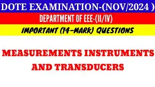 Measurement Instruments and Transducers Important Questions