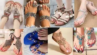 Latest Flat Sandals For Girls 2021 Stylish Flat Sandals Collection 2021 College Wear Flat Sandals