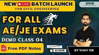 Highway Engineering | Demo Class 4 for AE/JE Exam 2025 | Masterclass with Vijay Sir