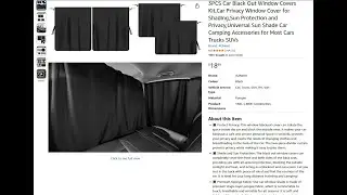 Amazon 3-Piece Car Black Out Window Curtain Kit Review