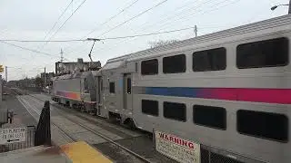 Full HD 60FPS: Three NJ Transit Trains at Red Bank with an MMC Extra 1/15/22