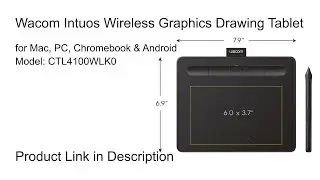Wacom Intuos Wireless Graphics Drawing Tablet - Mac, PC, Chromebook & Android - CTL4100WLK0 - small