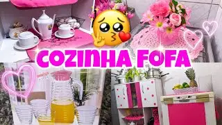 NOVA DECORA&Ccedil;&Atilde;O NA COZINHA | COMPRINHAS FOFAS PARA O LAR | FAXINA NA COZINHA