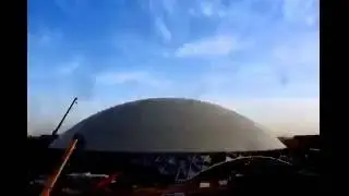 Time-lapse Video: Construction of 320 ft. diameter Aluminum Dome