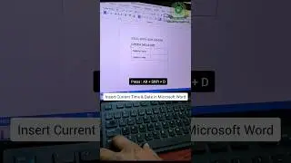 ⏰📅 Insert Current Time & Date in Microsoft Word in seconds!#MicrosoftWord #WordTips #TimeAndDate