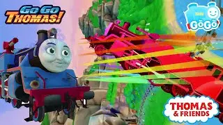 Belle vs Friends Racing down the Roaring Falls - Super Speed Races! Thomas and Friends: GoGo Thomas
