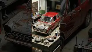 Tiny Workers Restore a Rusty Miniature Car (Timelapse)