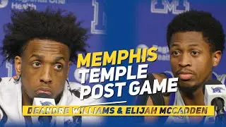 Memphis vs Temple Post Game: DeAndre Williams & Elijah McCadden
