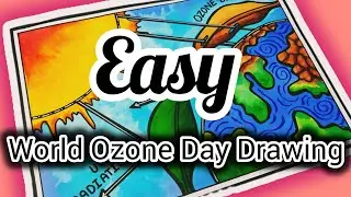 ozone day drawing || save ozone layer poster making || very easy - step by step