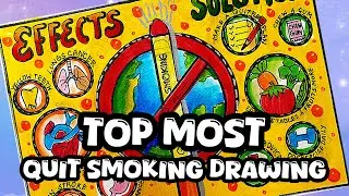 No tobacco day poster drawing / No smoking easy chart project idea