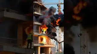Horrifying Moments of Explosion in High-rise Construction Building! 🔥 #realestate #construction