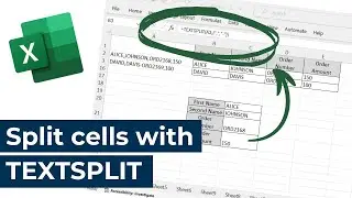 Microsoft Excel - Split data into multiple cells with TEXTSPLIT