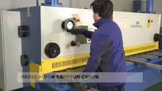 VIDEO CIZALLA GUILLOTINA MG CORTE VERTICAL CON CNC de: T&eacute;cnicas Aragonesas Salazar S.A.