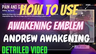 how to use ANDREW AWAKENING EMBLEM | after awaken interface and leaked details | ARG YT