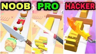 Perfect Slices - Noob vs Pro vs Hacker - Gameplay Walkthrough