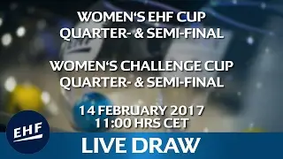 Women's EHF Cup Quarter-finals & Women's Challenge Cup Quarter-finals | Live Draw