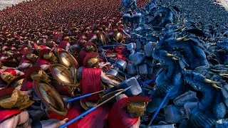 10000 Dragons MansWeaps VS 21000 Spartans  - Ultimate Epic Battle Simulator 2 UEBS 2