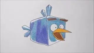 How to Draw the Ice Bird (Angry Birds Space)