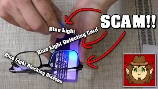 Scam! Claimed Blue Light Blocking Glasses With Blue Light & Card. It's fake. I'll show its trick.