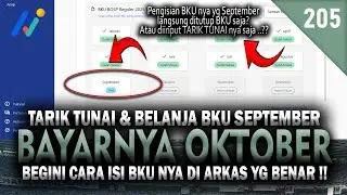 WAJIB TAU !! Cara Input BKU Tarik Tunai dan Belanja Buku September, Tapi Pembayaran Oktober di ARKAS