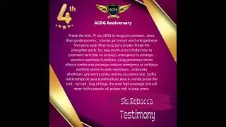 Sis.Rebacca Testimony #eveningprayer #love