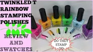 Twinkled T Rainbow Stamping Polish Set | Do They Stamp? | Review and Swatches✓