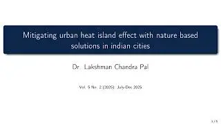 Mitigating urban heat island effect with nature based solutions in indian cities