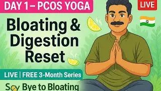 PCOS Yoga &ndash; Day 1 | Bloating & Digestion Reset | Freedom from PCOS Series 🇮🇳