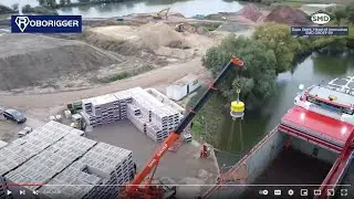 Wharf to vessel transfer transhipment with Roborigger - SMD Groep BV (Netherlands)
