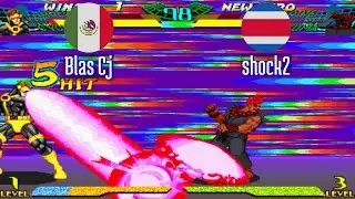 FT5 @mshvsf: Blas Cj (MX) vs shock2 (CR) [Marvel Super Heroes vs Street Fighter Fightcade] Feb 22